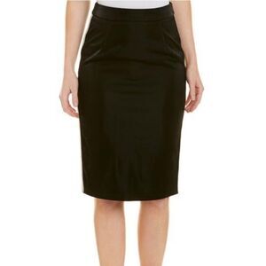 Gracia Womens Pencil Navy Blue‎ with shimmer gold stripe on the side M NWT